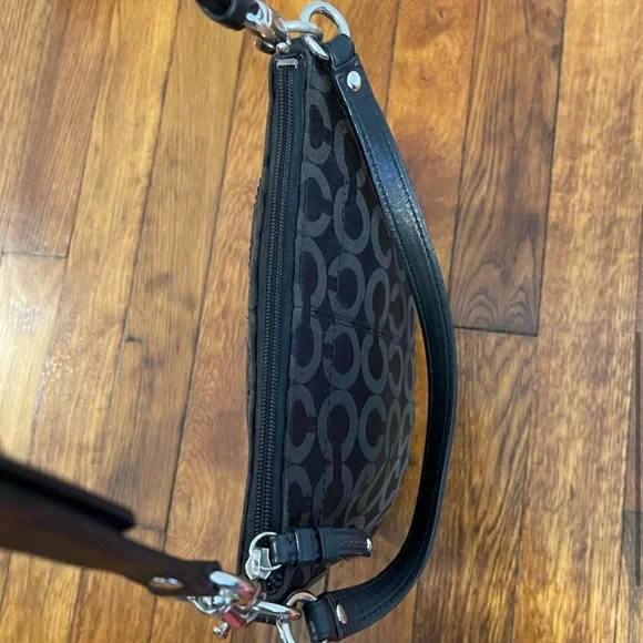 Black Coach Signature Canvas Crossbody - Picture 3 of 5